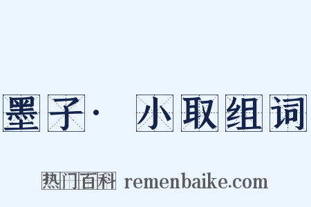 墨子·小取组词是什么意思的图片